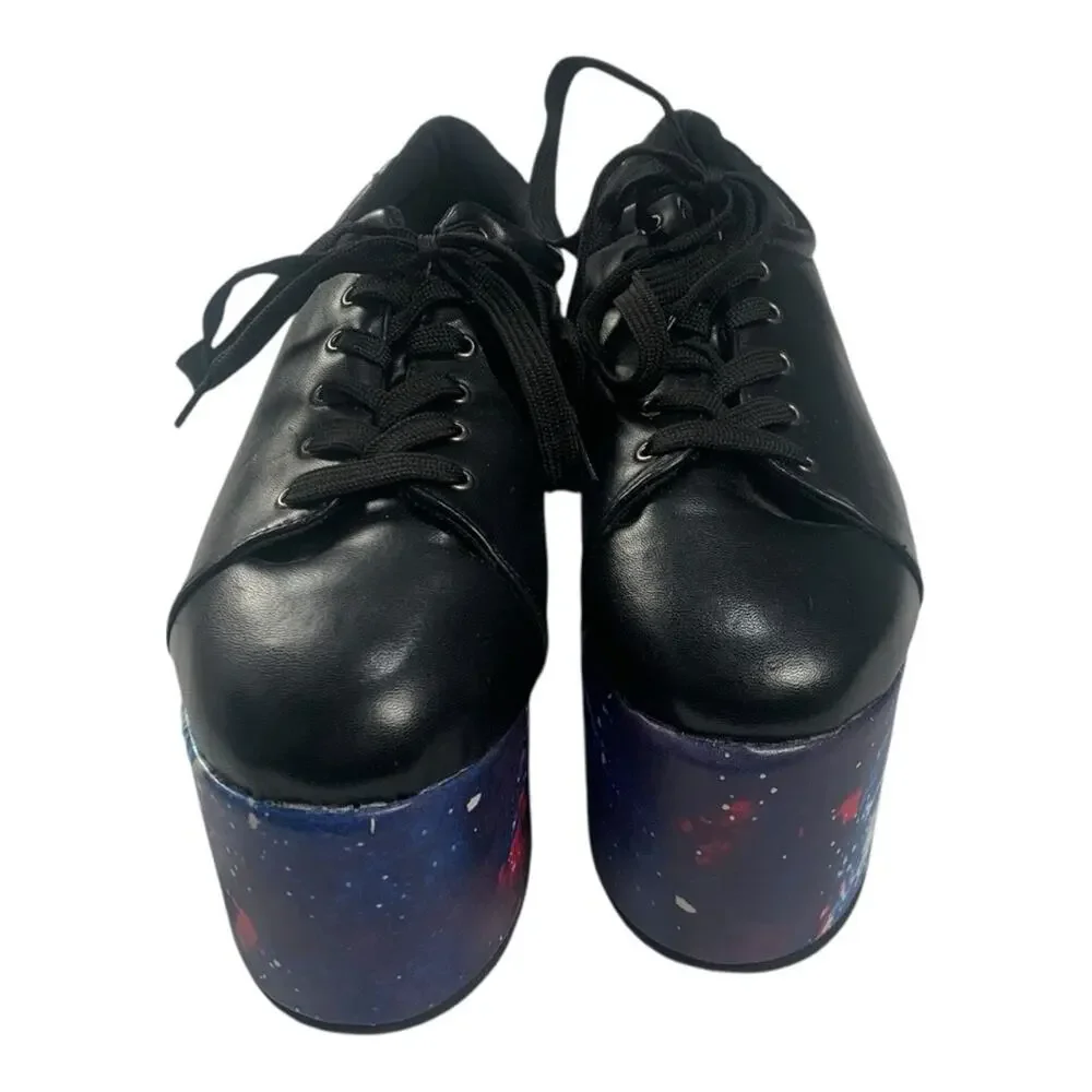 Hot Topic women's 9 platform galaxy Black Casual Sneakers